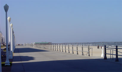 The Virginia Beach boardwalk outside Barclay Towers